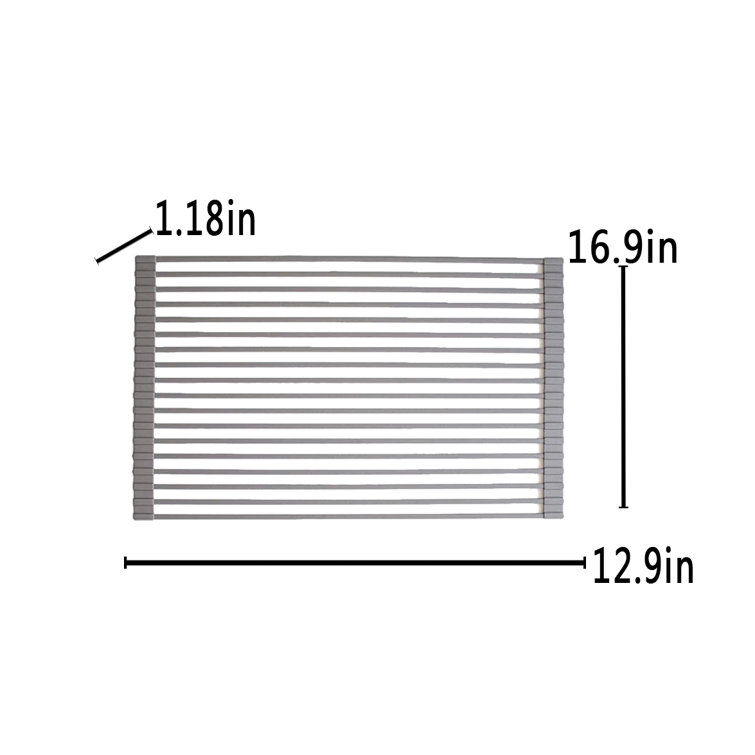 ZHILAI TENGSHUN TRADING INC Roll Up Stainless Steel Foldable Over Sink Dish Rack Wayfair Canada